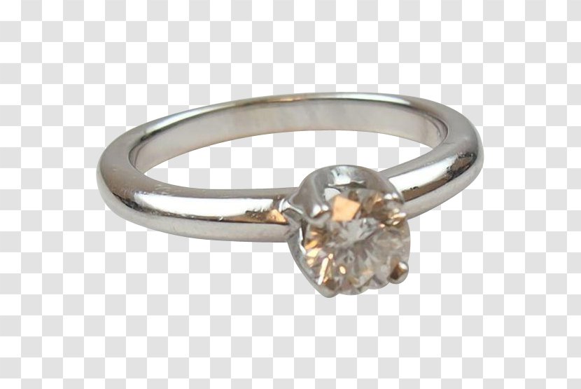 Diamond Solitaire Engagement Ring Białe Złoto - Fashion Accessory Transparent PNG