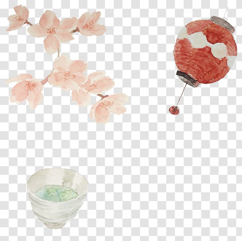 Watercolor Painting Download - Hand-painted Peach Elements Transparent PNG