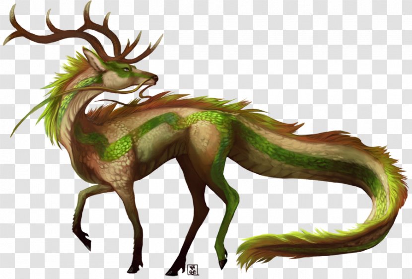 Qilin Deer Dragon Unicorn - Creatures Transparent PNG