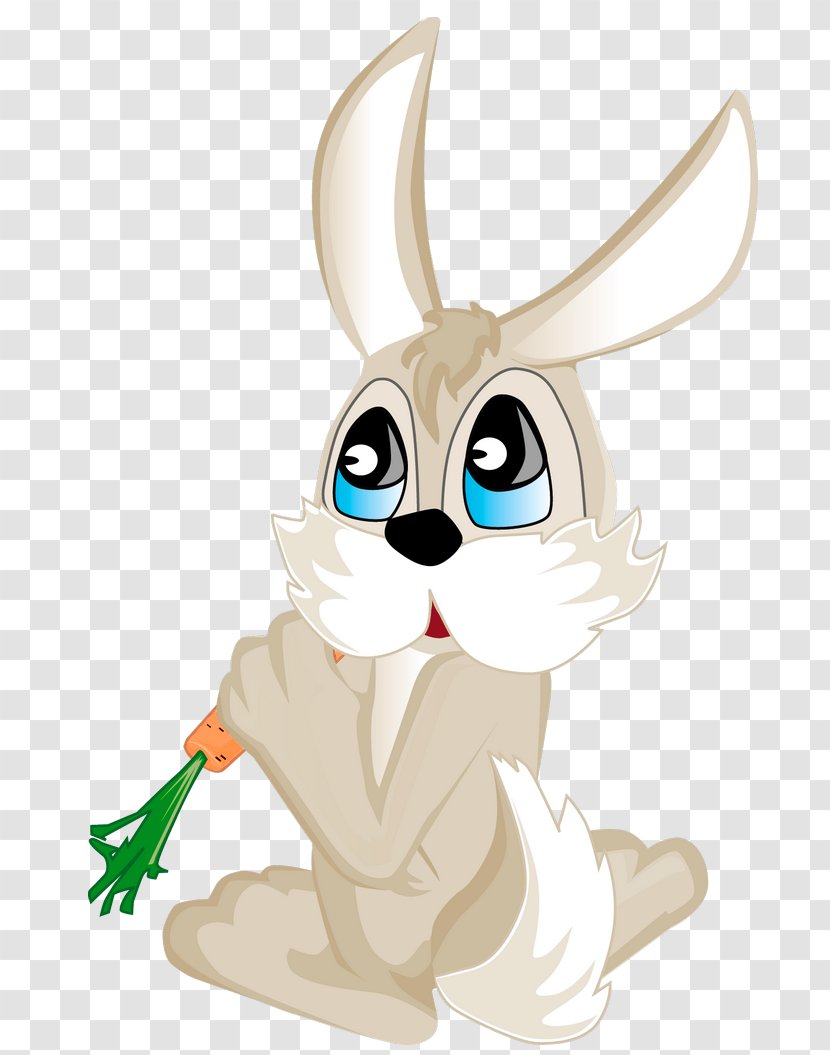 Easter Bunny Rabbit Clip Art - Hare - With Carrot Picture Transparent PNG