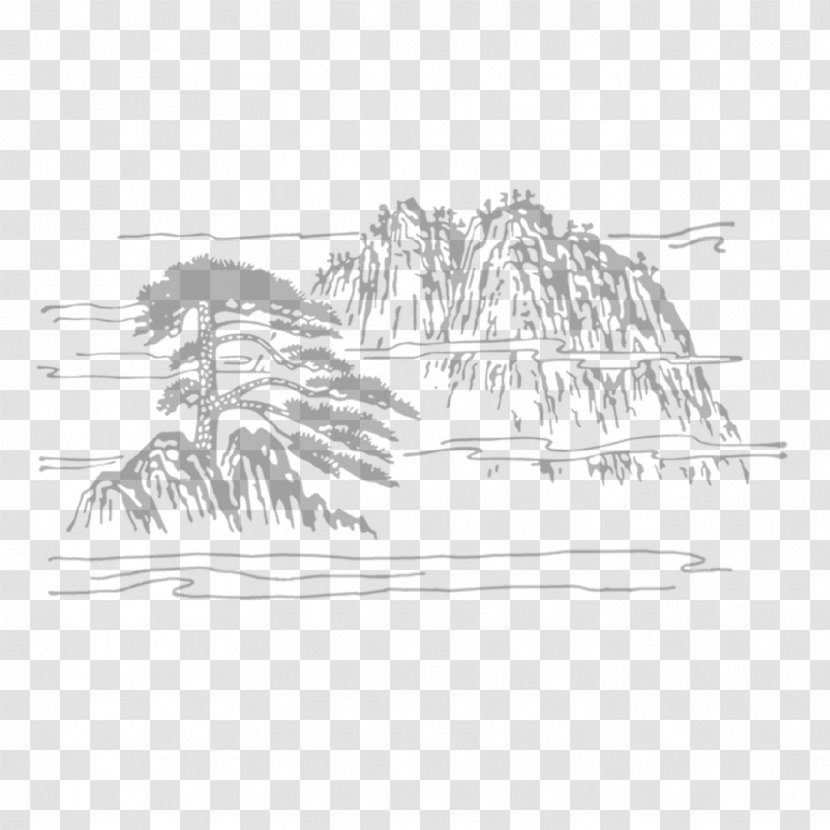 Drawing Sketch - Brand - Tree,mountain Transparent PNG