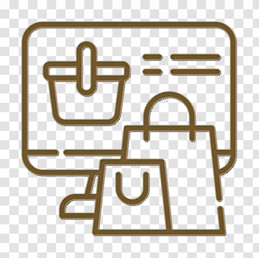 Monitor Icon Shopping Icon Ecommerce Icon Transparent PNG