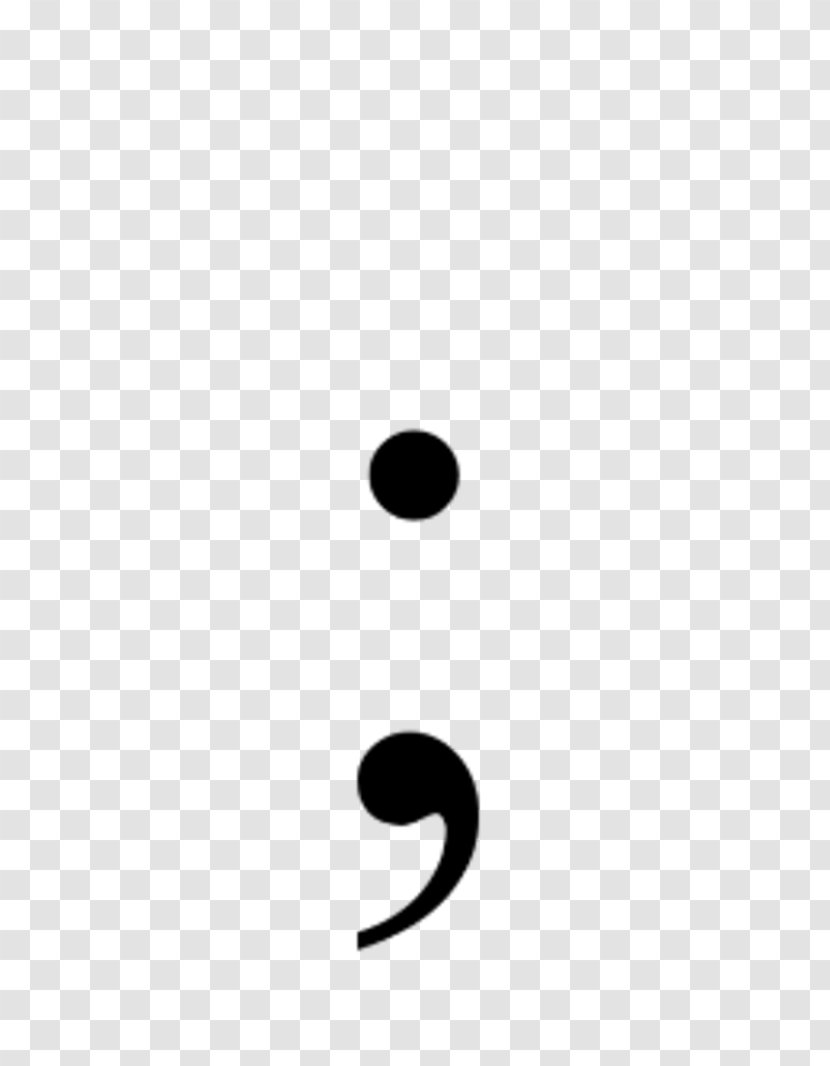 Semicolon Full Stop Punctuation Grammar - Number - Word Transparent PNG