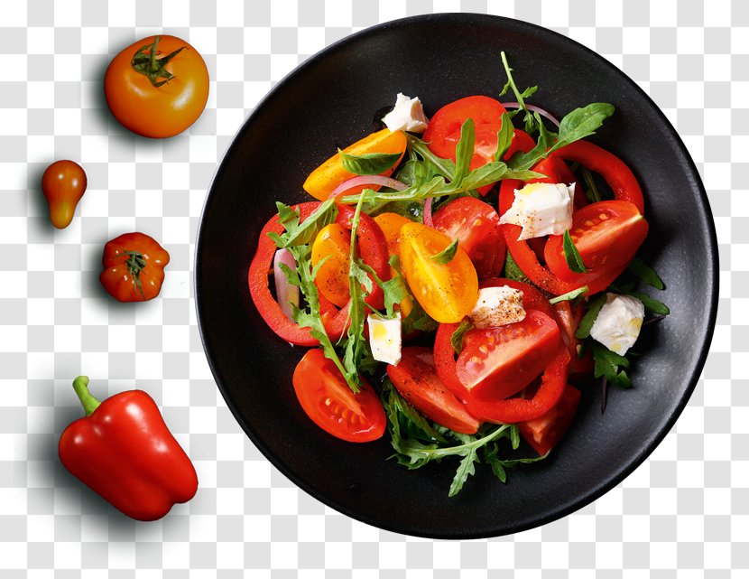 Tomato Caprese Salad Vegetarian Cuisine Food Vegetable Transparent PNG