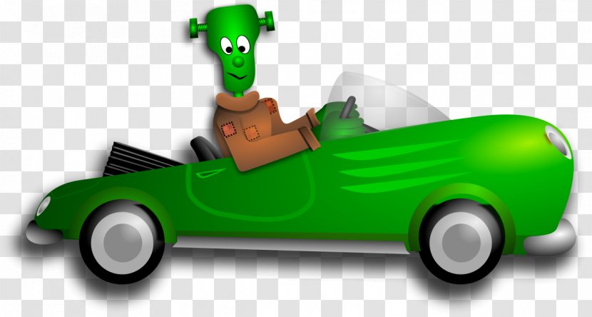 Car Driving Woman Clip Art - Cartoon - Frankenstein Picture Transparent PNG
