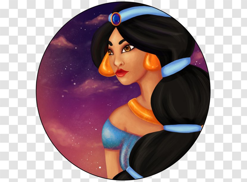 Cartoon Black Hair - Princess Jasmine Transparent PNG