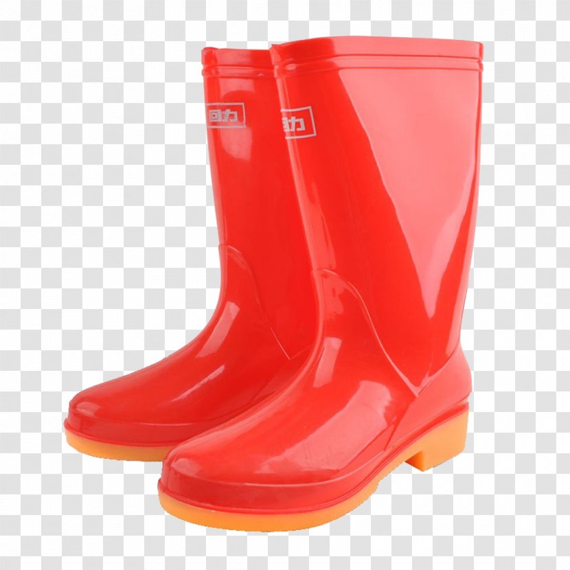 Wellington Boot Shoe Natural Rubber - Red Rain Boots Transparent PNG