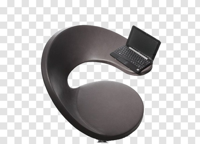 Egg Eames Lounge Chair Designer - Place The Computer On A Black Transparent PNG