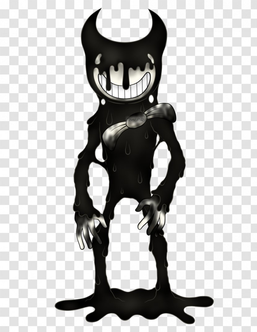 Bendy And The Ink Machine Drawing Digital Art Fan - Silhouette - Inked Transparent PNG