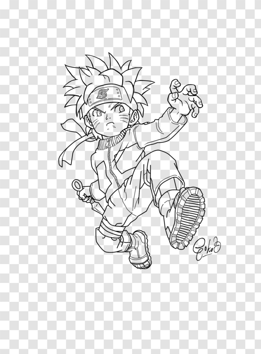 Line Art Goku Sasuke Uchiha Drawing Sketch - Tree Transparent PNG
