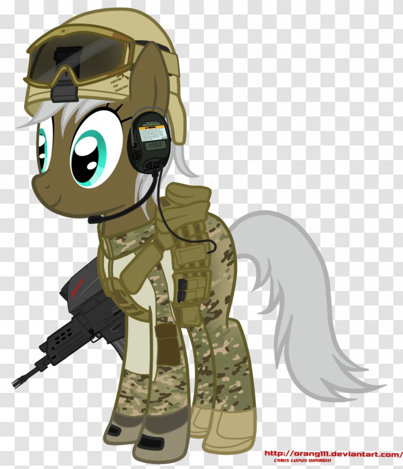 Pony Army Infantry Military Soldier - Fictional Character - Machine Gun Transparent PNG