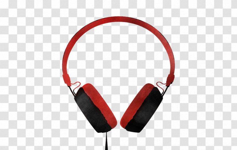 Headphones Headset Audio Equipment Red Equipment Transparent PNG