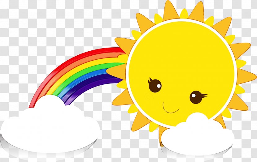 Watercolor Rainbow - Smile - Halo Yellow Transparent PNG