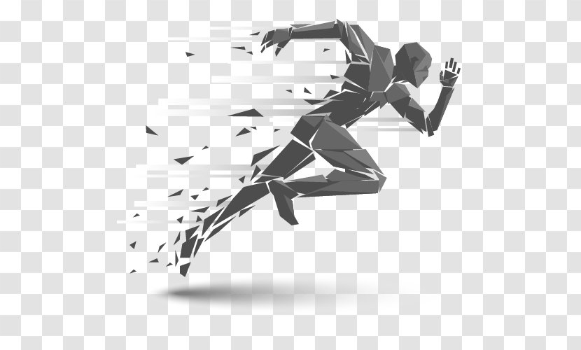 Running Illustration - Royalty Free - The Man Transparent PNG