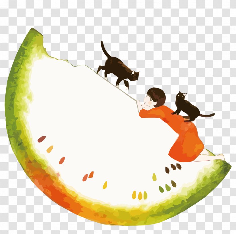 Pixiv Illustration - Cartoon - Vector Watermelon Transparent PNG
