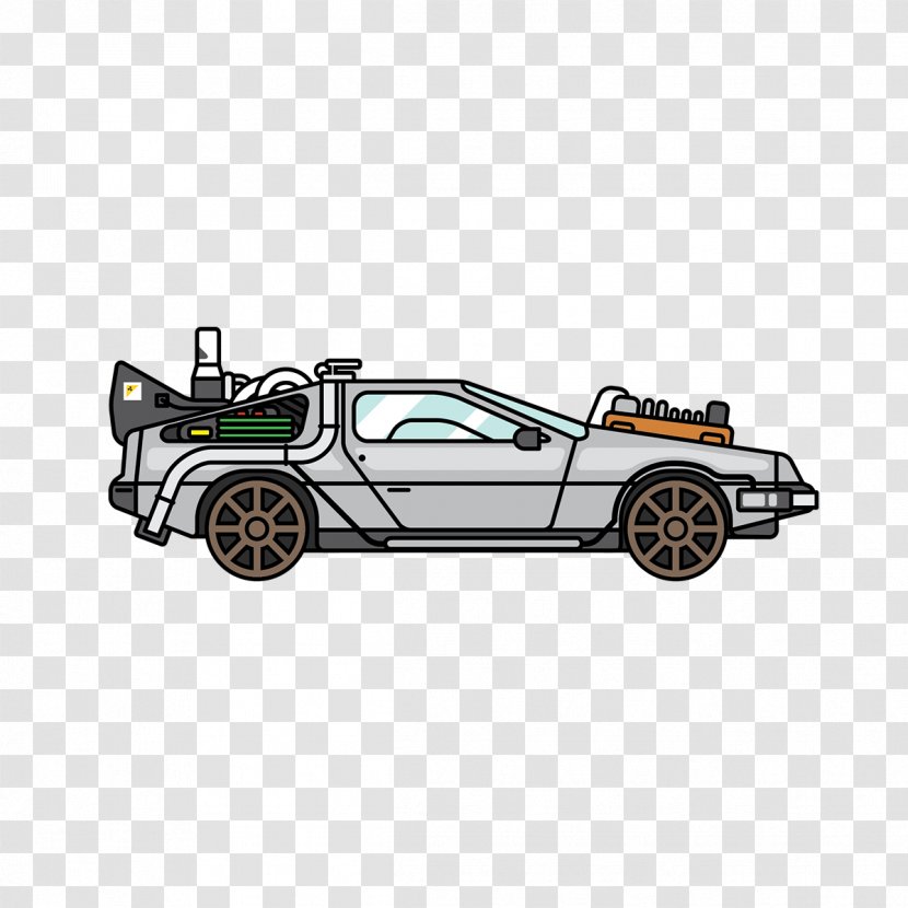 DMC DeLorean Dr. Emmett Brown Marty McFly Car Time Machine - Model - Land Vehicle Transparent PNG