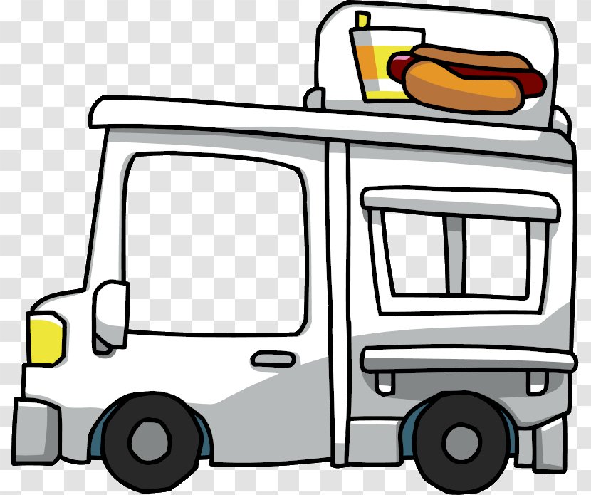 Hot Dog Fast Food Hamburger Van Cheese Sandwich - Vehicle - Truck Cliparts Transparent PNG