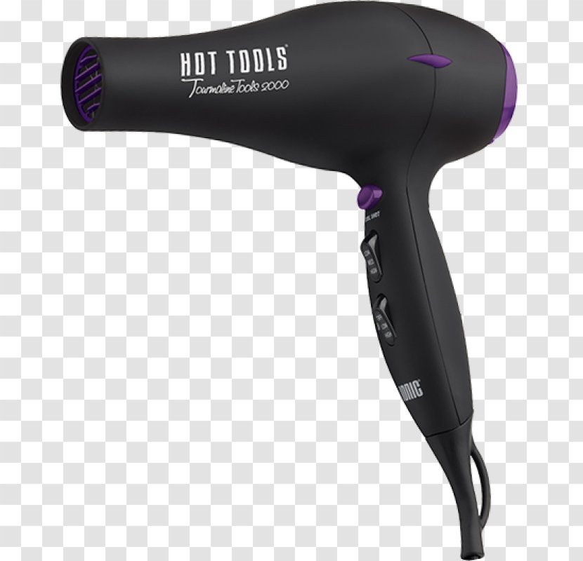 Hair Dryers Hot Tools Tourmaline 2000 Turbo Ionic Dryer Hairdresser Hairstyle - Purple - Amazon Transparent PNG