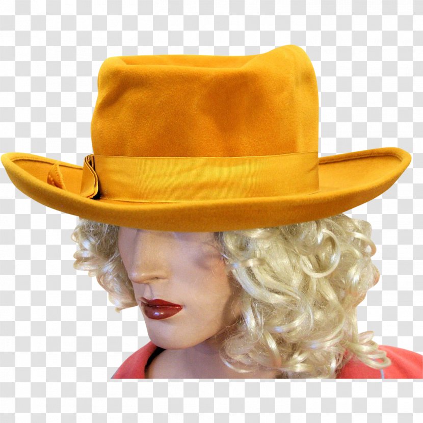 Sun Hat Cowboy Fedora - Yellow Transparent PNG