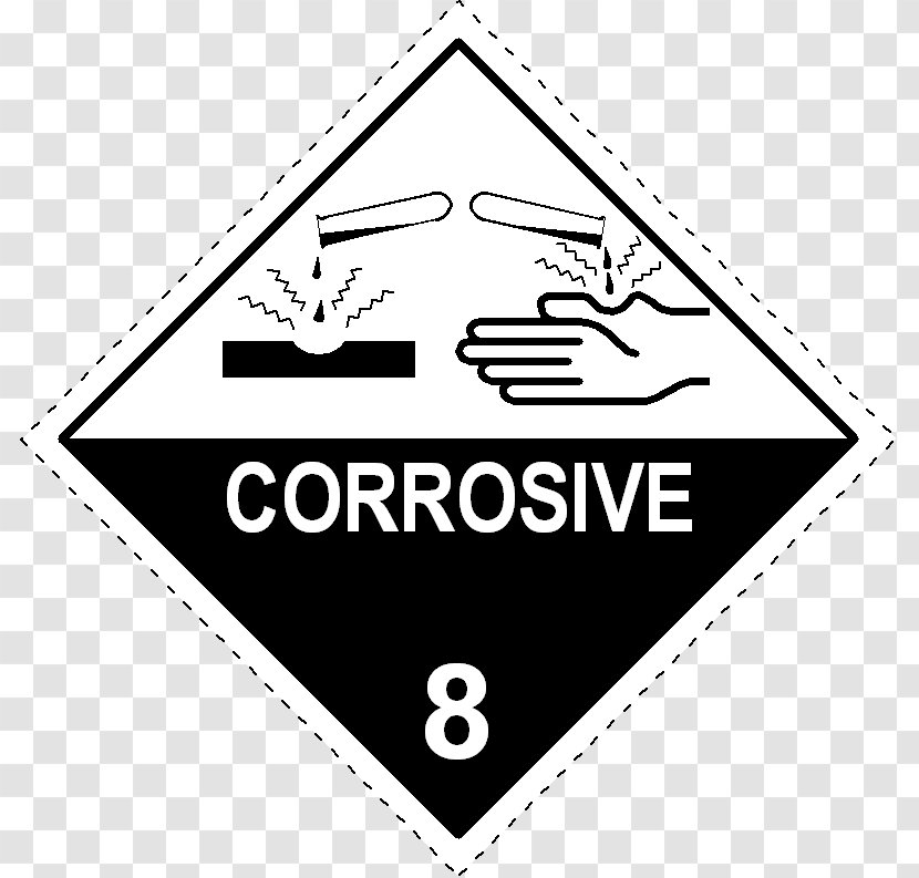 Australian Dangerous Goods Code HAZMAT Class 8 Corrosive Substances 9 Miscellaneous Transport - Hazardous Waste Transparent PNG