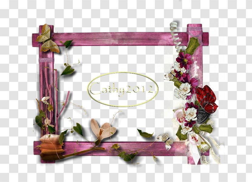 Floral Design Cut Flowers - Picture Frames - Rectangle Transparent PNG