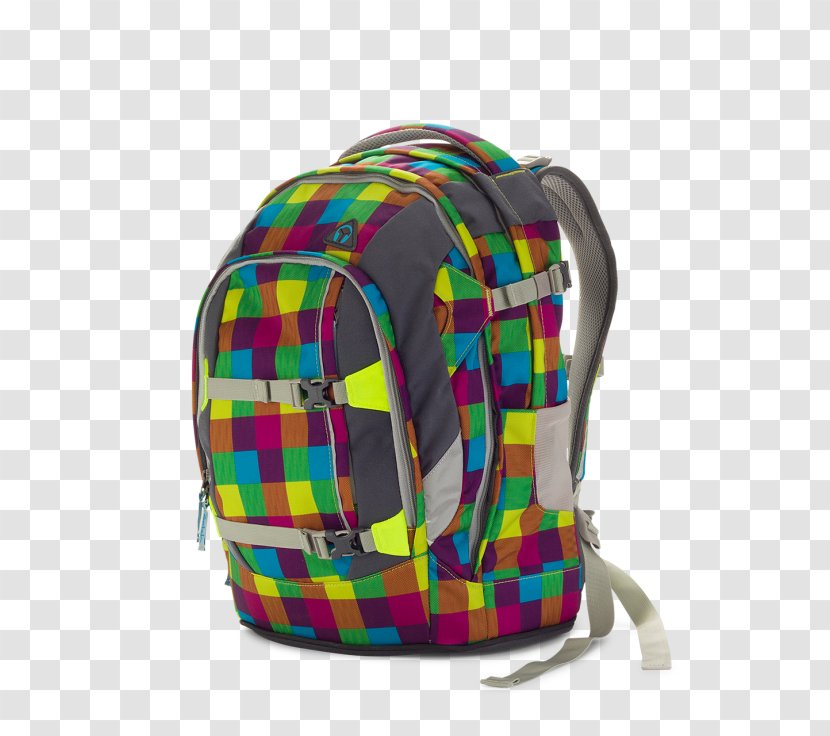 School Bag Cartoon - Backpack - Tartan Plaid Transparent PNG