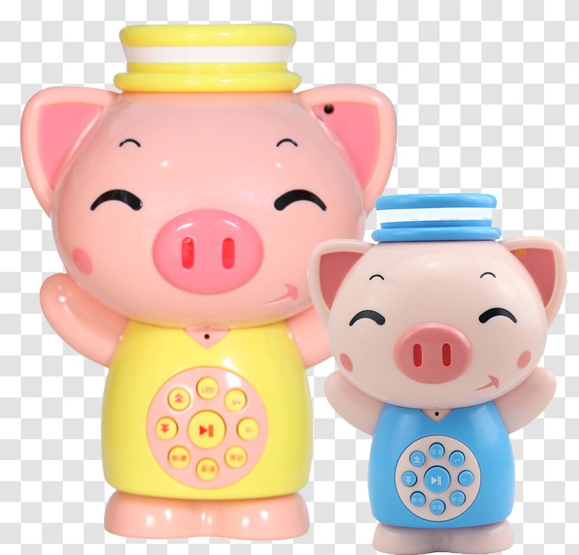 Domestic Pig Child Piggy Bank Toy - Stuffed - Cute Cartoon Transparent PNG