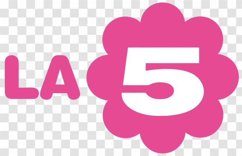La5 Logo Italy Television Channel - Pink Transparent PNG