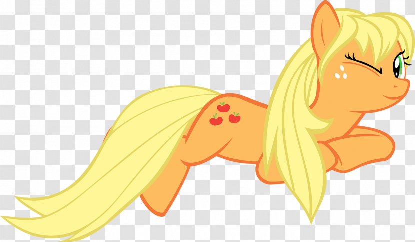 Pony Applejack Apple Bloom Hair Horse - Cartoon Transparent PNG