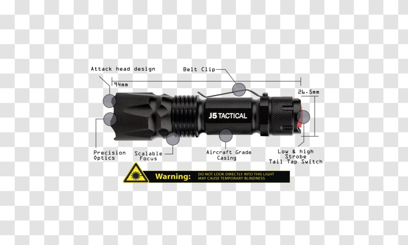 Flashlight Tactical Light J5 V1 Pro Everyday Carry V2 Transparent PNG