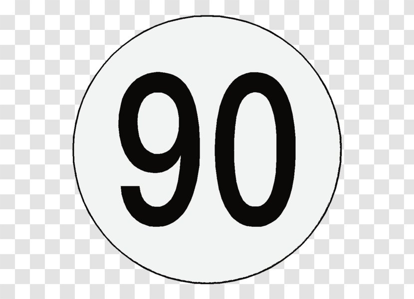 Speed Limit Dual Carriageway Number Sticker Kilometer Per Hour - Symbol Transparent PNG