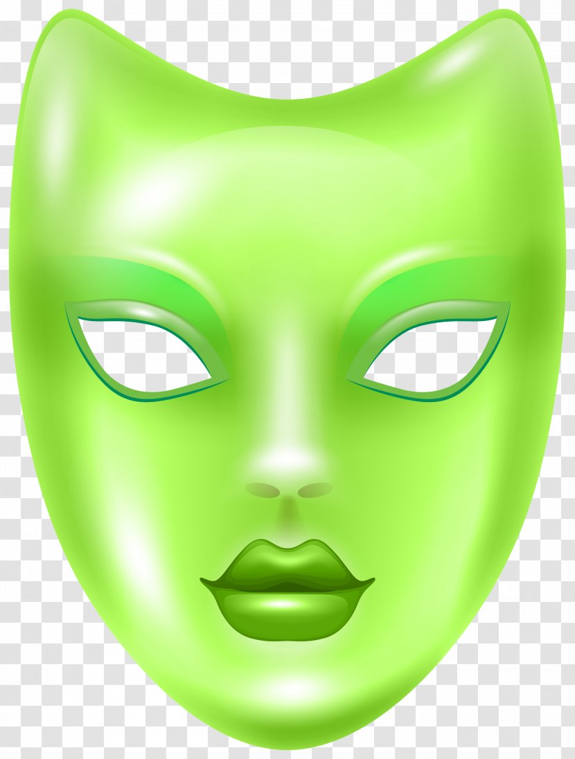 Mask Carnival Clip Art - Head - Face Green Image Transparent PNG