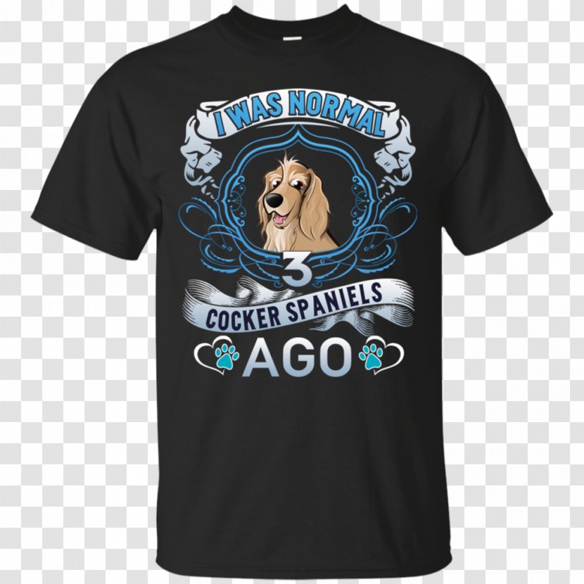 T-shirt Hoodie Gildan Activewear Top - Black - Springer Spaniel Transparent PNG