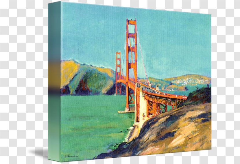 Painting Golden Gate Bridge Acrylic Paint Gallery Wrap Transparent PNG