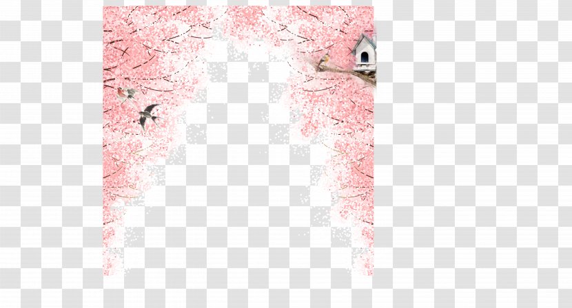 Japan Pink Cherry Blossom - Rectangle - Japanese Forest Transparent PNG