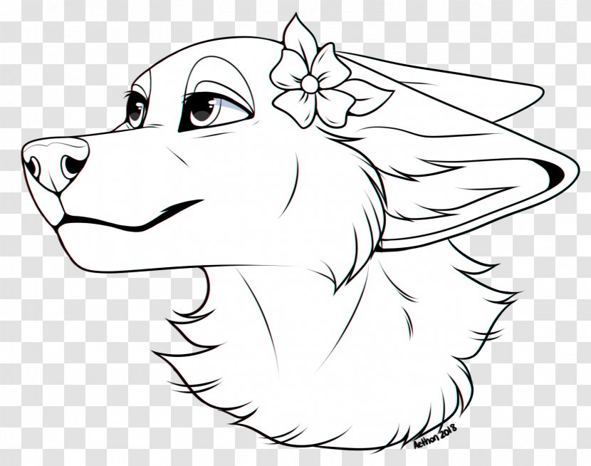 Line Art Drawing Whiskers Wolf - Silverlining Poster Transparent PNG