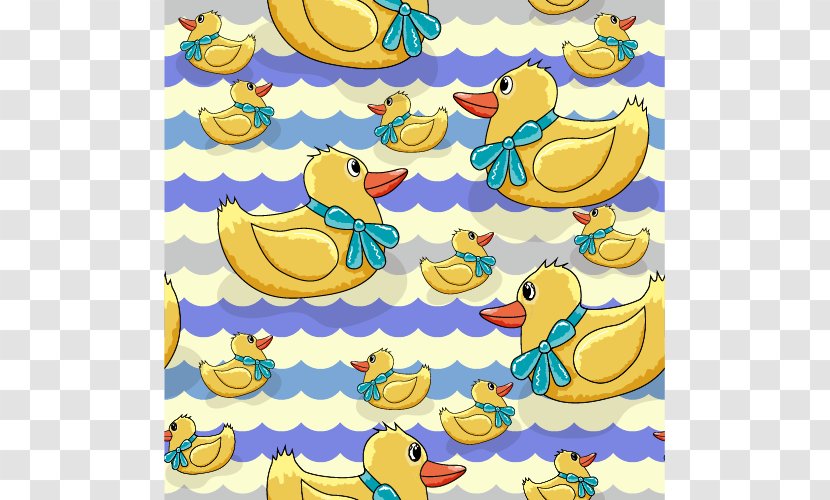 Cartoon Poster Illustration - Area - Yellow Duck Stamp Transparent PNG