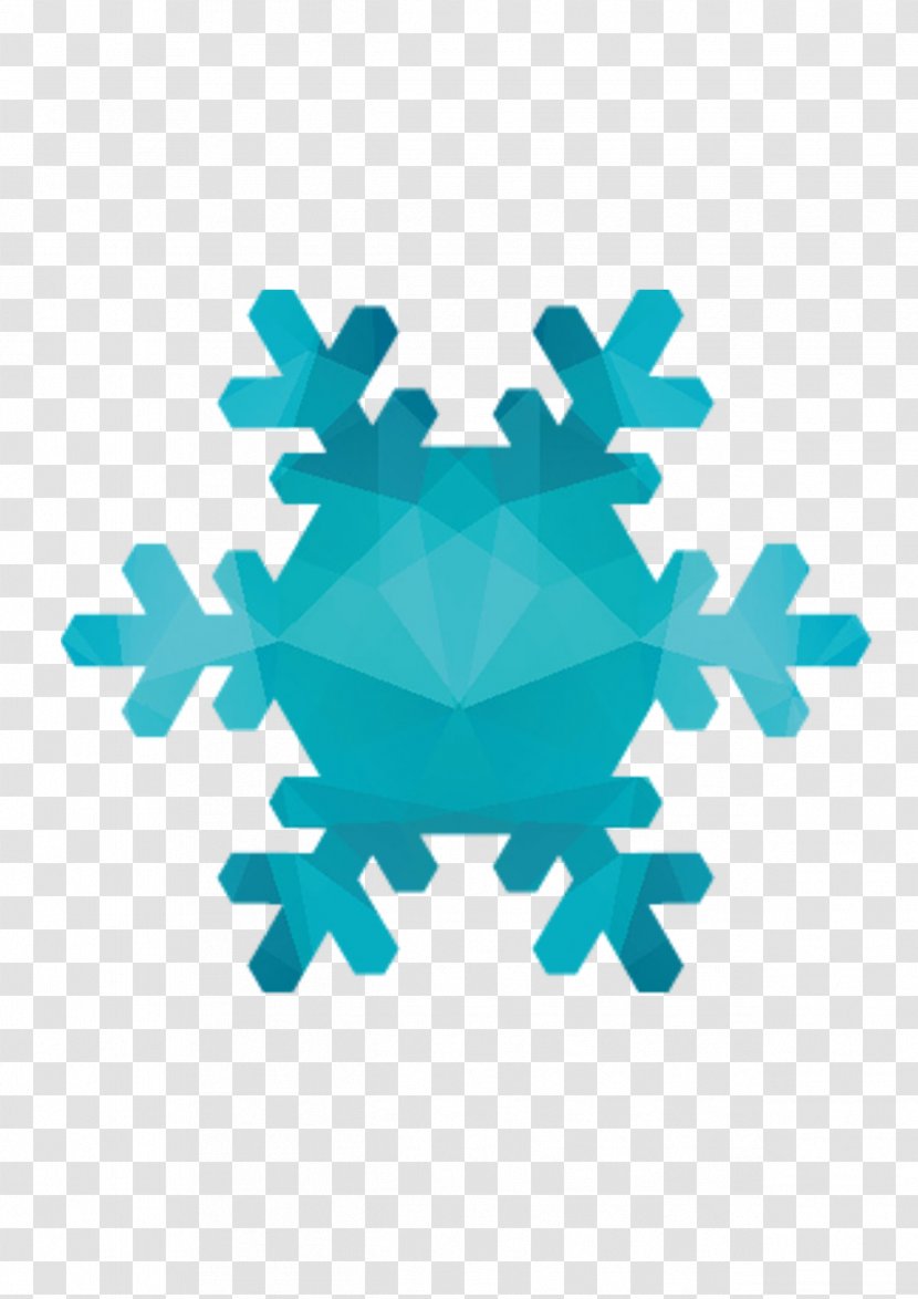 Snowflake Stock Illustration Icon - Aqua - Snowflake,petal,Polygon Petals Transparent PNG