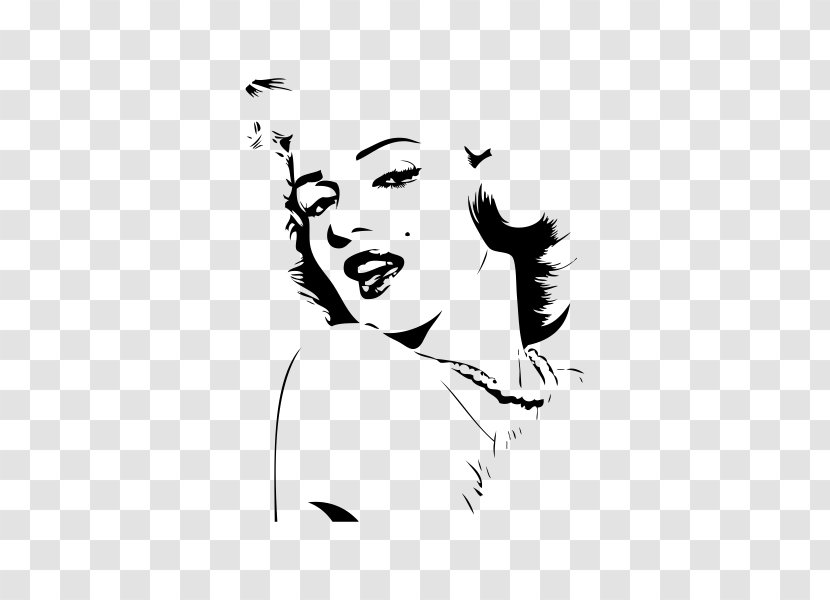 Drawing Silhouette Stencil - Monroe Transparent PNG