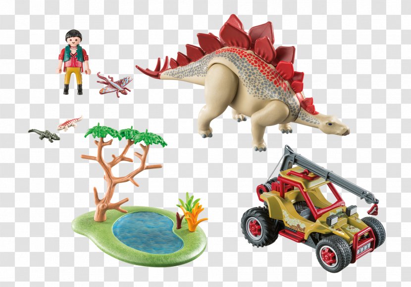 Playmobil Explorer Vehicle With Stegosaurus 9432 Dinosaur - Toy Transparent PNG