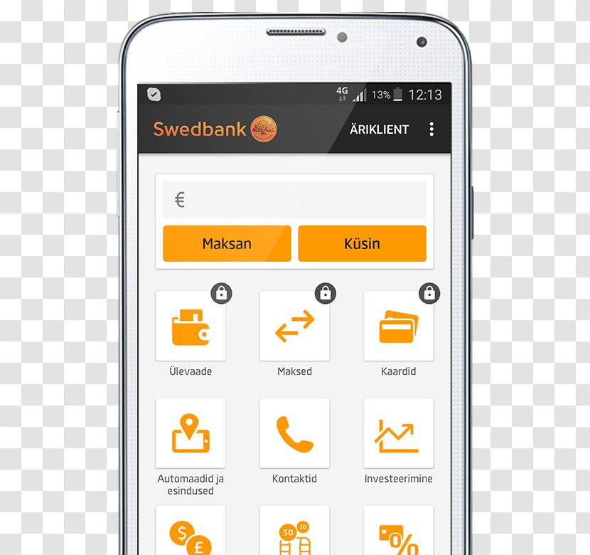 Swedbank Finance Google Play - Smartphone - Mobile Bank Transparent PNG
