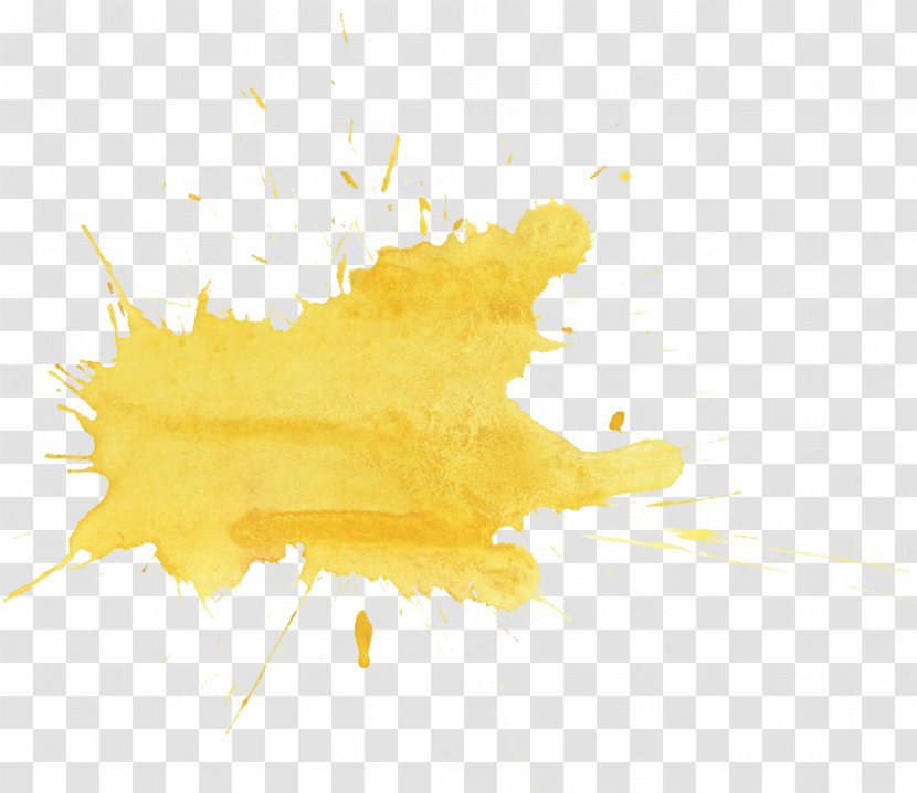 Watercolor Painting Yellow Desktop Wallpaper - Brown - Background Transparent PNG