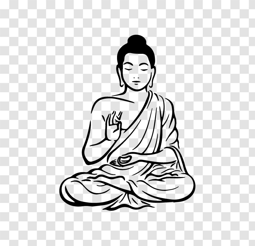 Wall Decal Sticker Buddhism - Frame - Zen Meditation Outline Transparent PNG