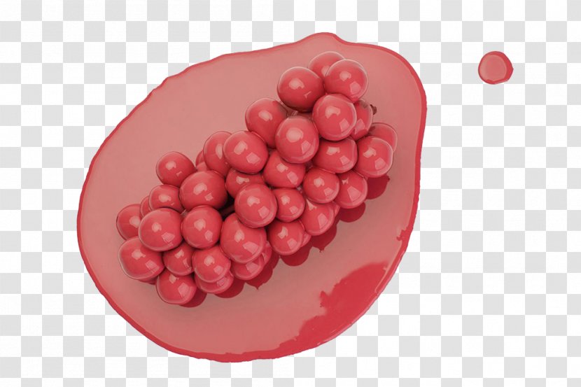 Cranberry Food Grape No - The Grapes Are Painted Transparent PNG