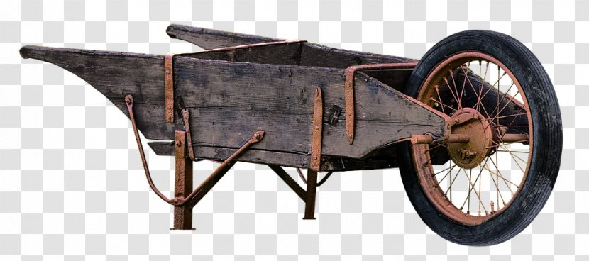 Wheelbarrow Cart Transport Clip Art - Old Transparent PNG