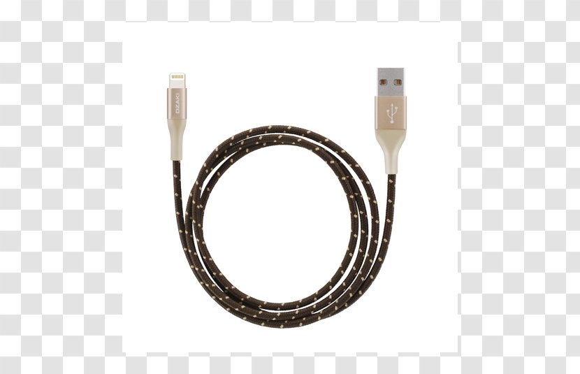 Lightning Electrical Cable USB Adapter Aluminium - Coaxial Transparent PNG