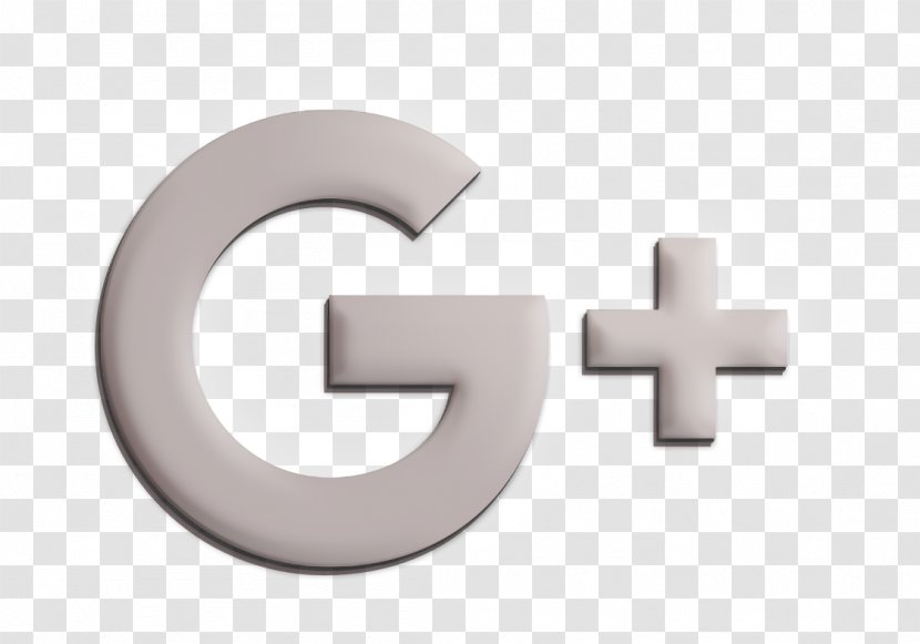 G+ Icon Google 2015 - Metal Silver Transparent PNG