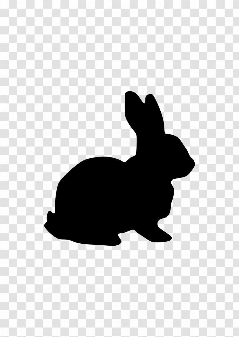 Easter Bunny White Rabbit Hare Clip Art - Silhouette - Shadow Transparent PNG