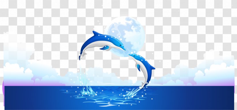 Blue - Logo - Small Fresh Dolphin Transparent PNG