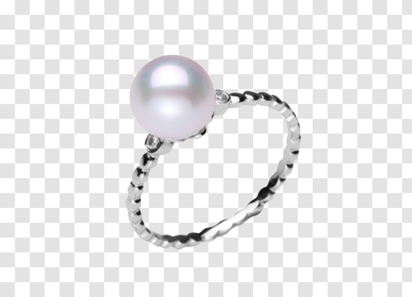 Pearl Ring Emerald Diamond - Colorful Charms Seawater Transparent PNG